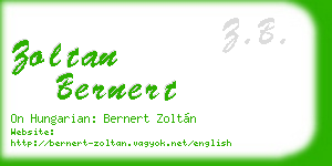 zoltan bernert business card
